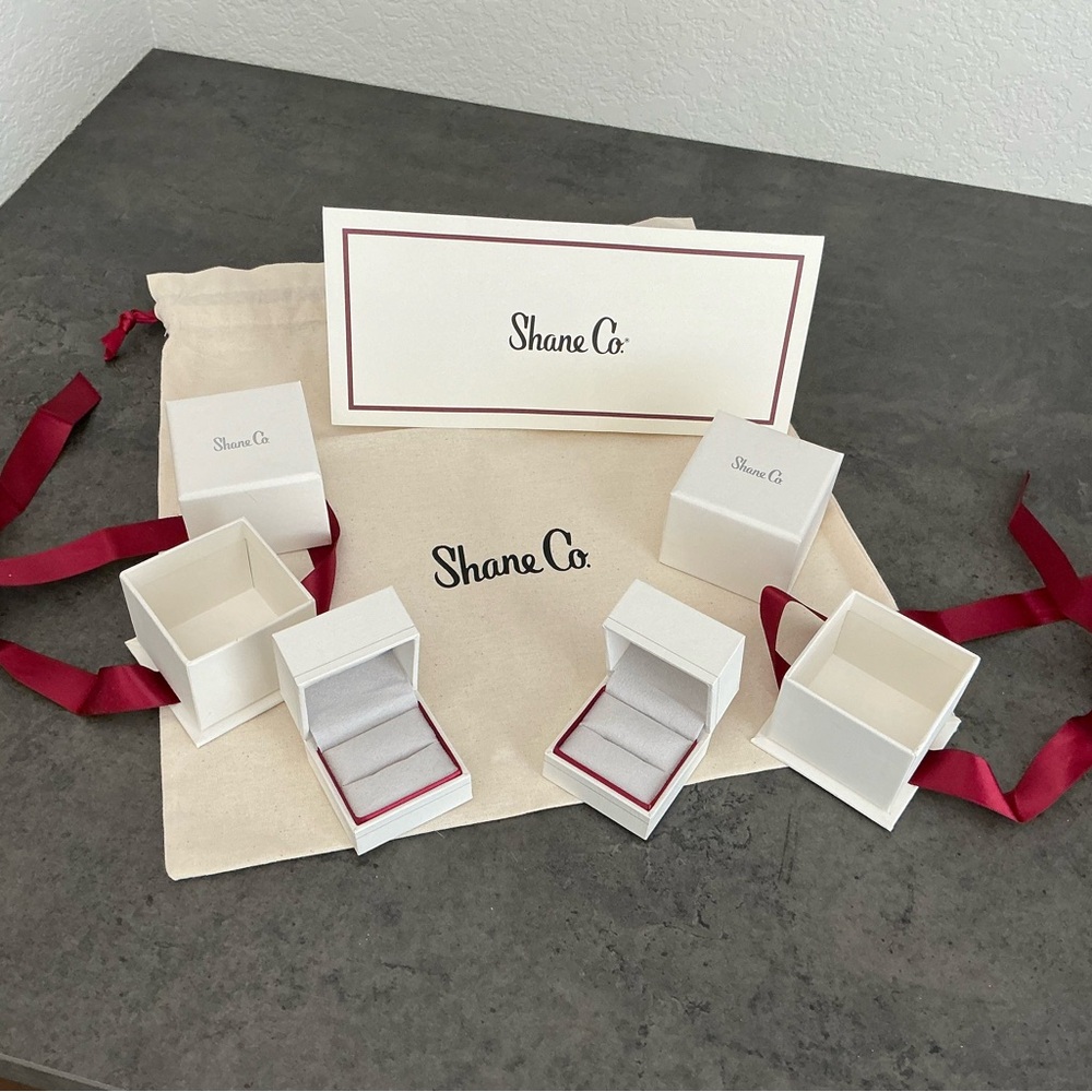 Shane Co. Gift Bag and 2 Ring Boxes